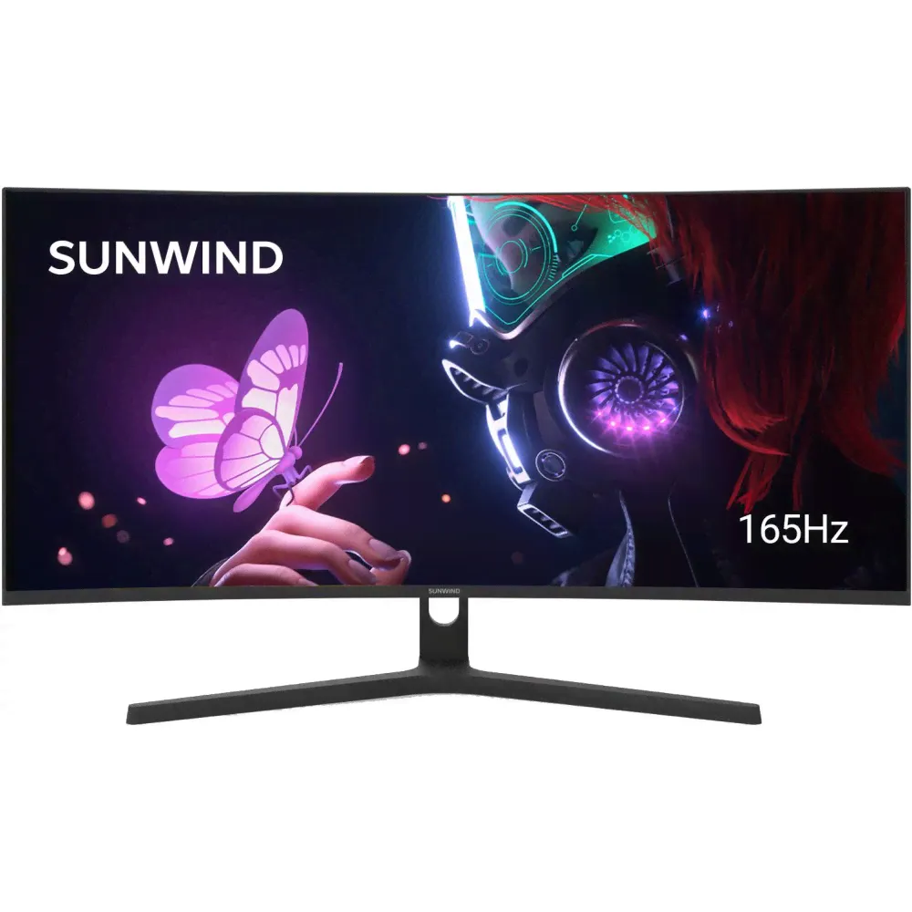 Монитор 34″ SunWind SM-34QV401 SM34VG01 Black