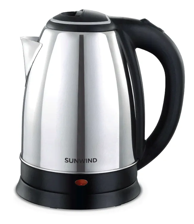 Чайник SunWind SUN-K-001 1.8л. 1500Вт серебристый/черный (нержавеющая сталь/пласти (плохая упаковка)-0